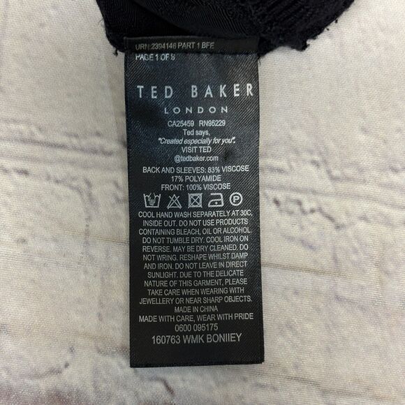 Ted Baker Women Long Sleeve Cardigan Sweater Size 4 Viscose Blend C036 -22 - Picture 8 of 14